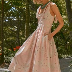 Hunter bell Braden dress in abstract coral